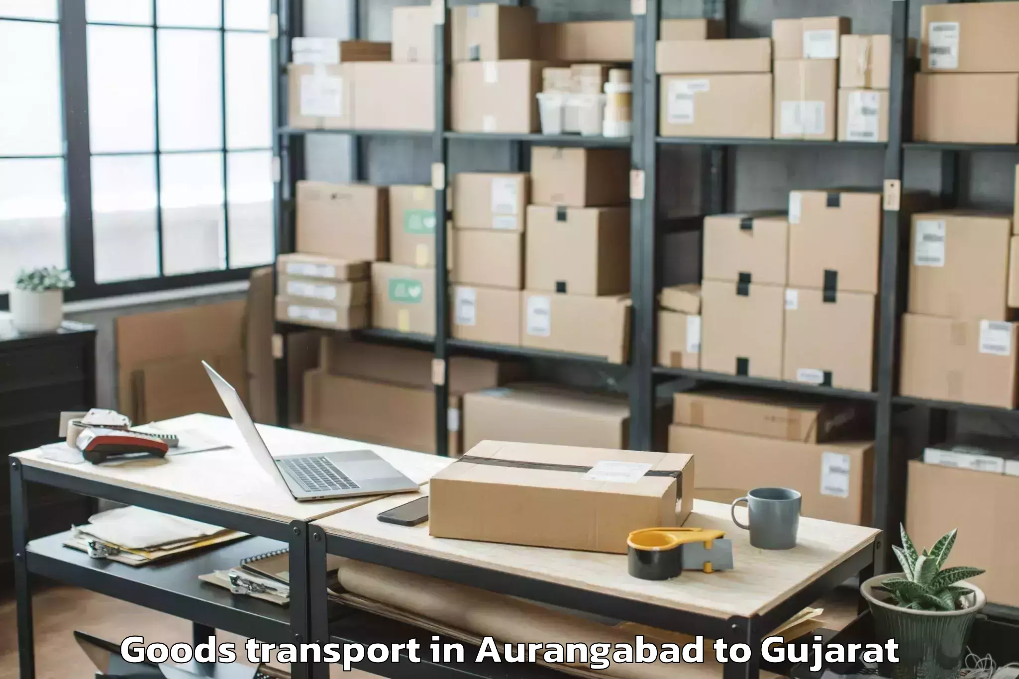 Book Aurangabad to Lunawada Goods Transport Online